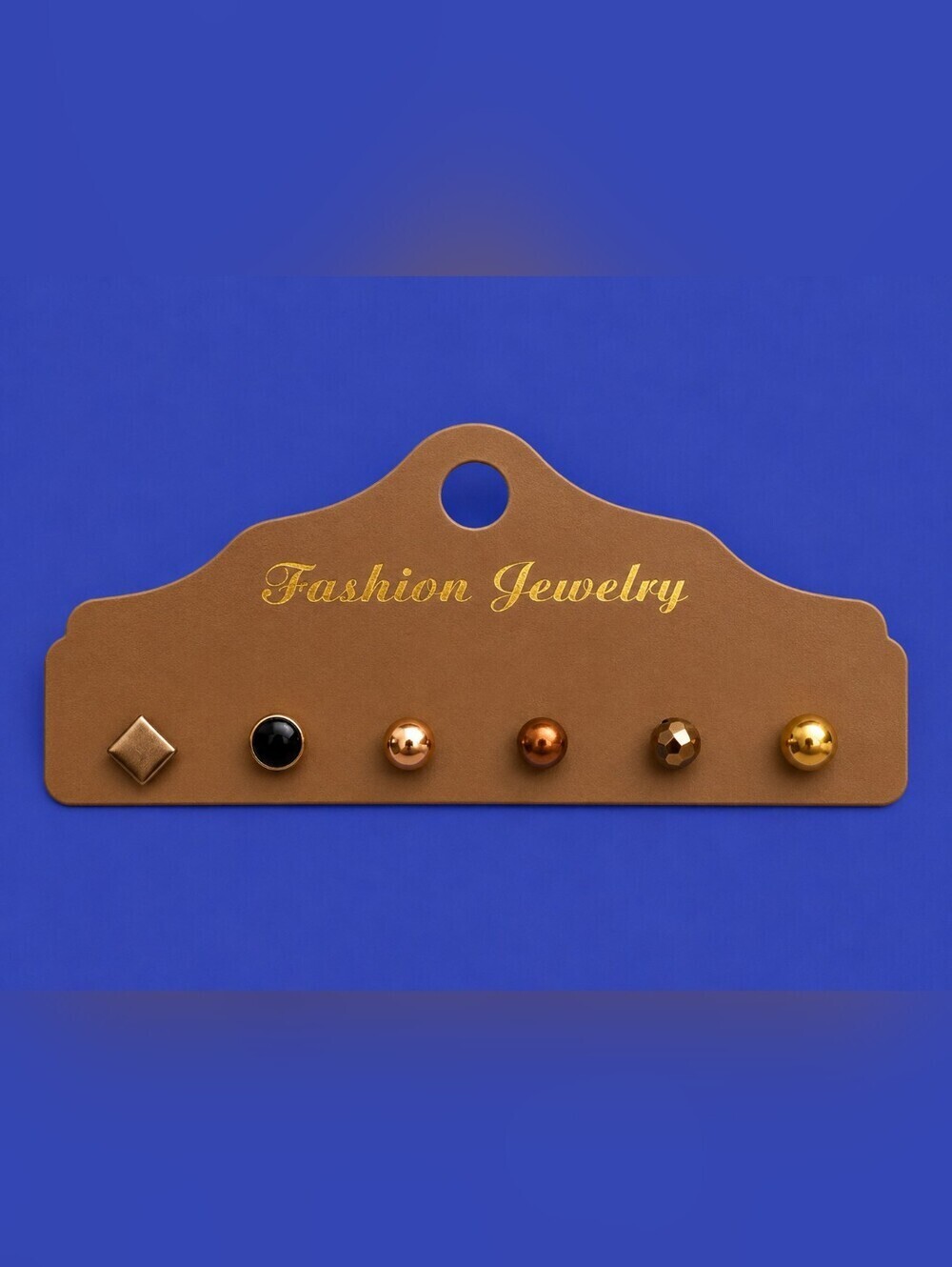 3/$30 Vintage Bronze Gold and Black Stud Single Earrings Set